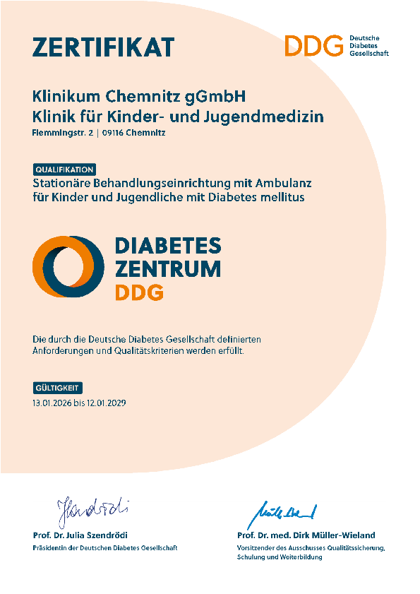 Urkunde DDG Diabeteszentrum
