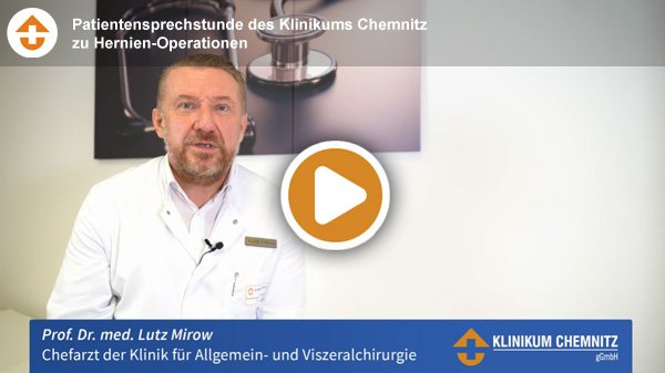 zum YouTube-Video: Patientensprechstunde des Klinikums Chemnitz  zu Hernien-Operationen